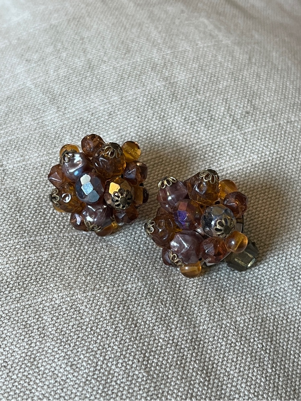 Vintage German clip on earrings